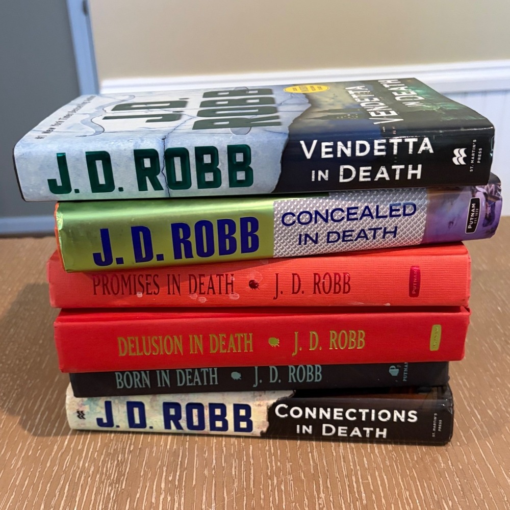 J.D. Robb In Death Series Lot of 6 Hardcover Mystery Books Eve Dallas Thrillers